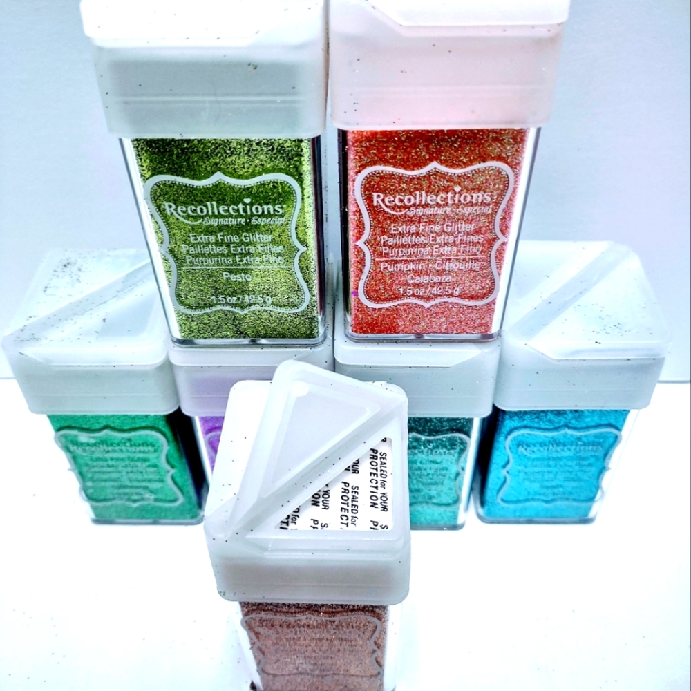 Recollections Extra Fine Glitter Crafts Supplies Tools Bundle